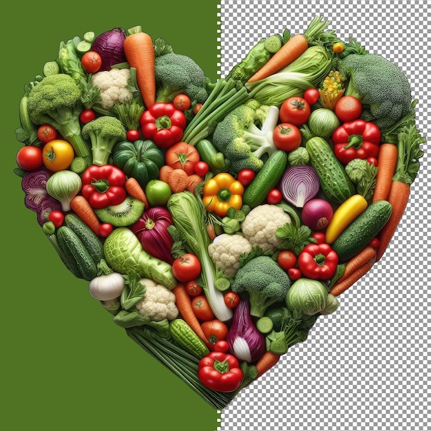 PSD amor por uma mistura de vegetais bondade png