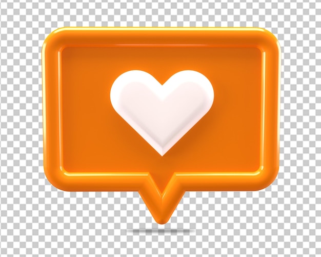Amore icona emoji oro come segno 3d rendering