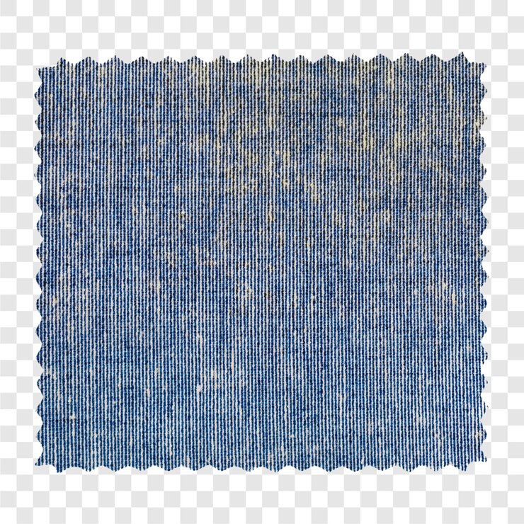 PSD amostra de tecido zigzag de calças jeans azuis transparente