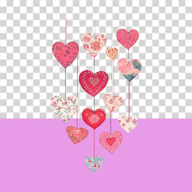 L'amour dans l'air célébrant la Saint-Valentin