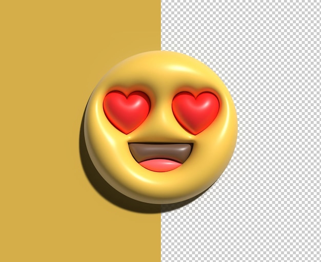 Amour Emoji Icône de médias sociaux Fichier Psd Transparent.