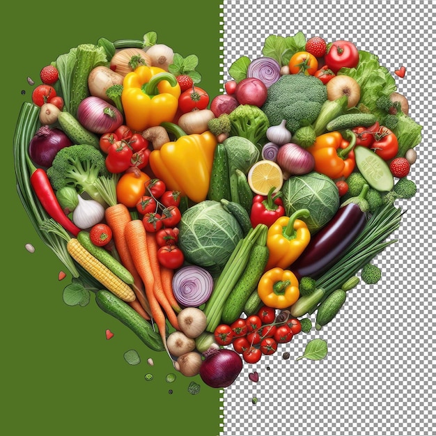 PSD l'amour pour le mélange de légumes la bonté png