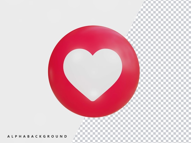 L'amour réagit à l'élément 3d