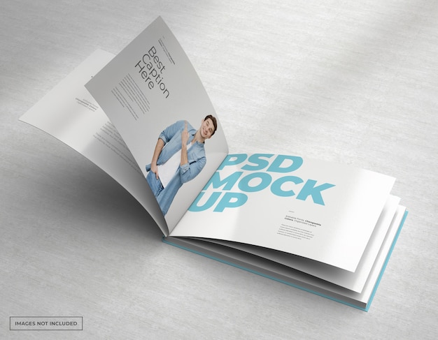 Ampia brochure Mockup con pagine interne