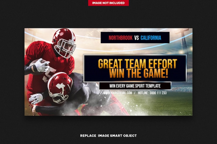 PSD ampli de football américain nfl fb newsfeed