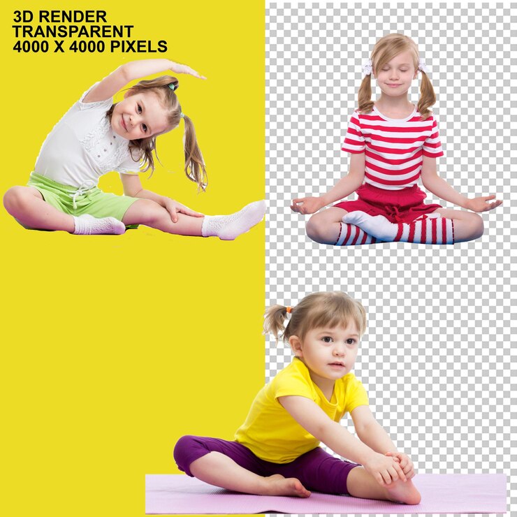 PSD amplificador principal mujer haciendo postura de yoga