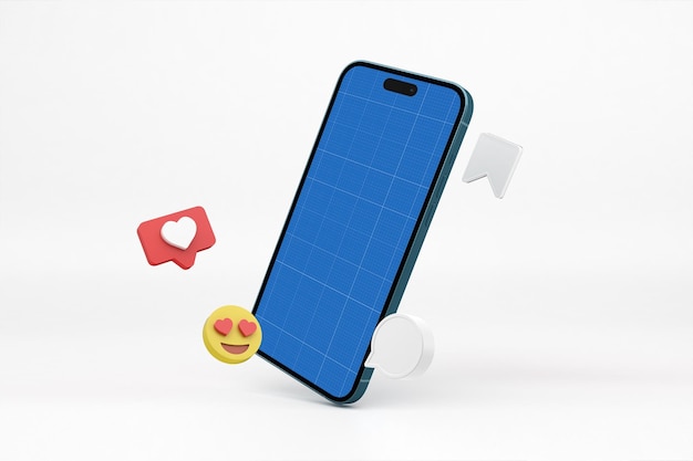 Amplificateur de médias sociaux téléphone V1 Mockup