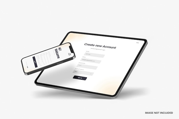 Amplificateur de périphérique Téléphone Tablet Pro Mockups Présentation de l'application Ui Ux