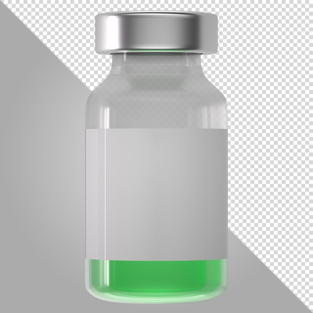 Ampolla Vaccino liquido verde vista anteriore
