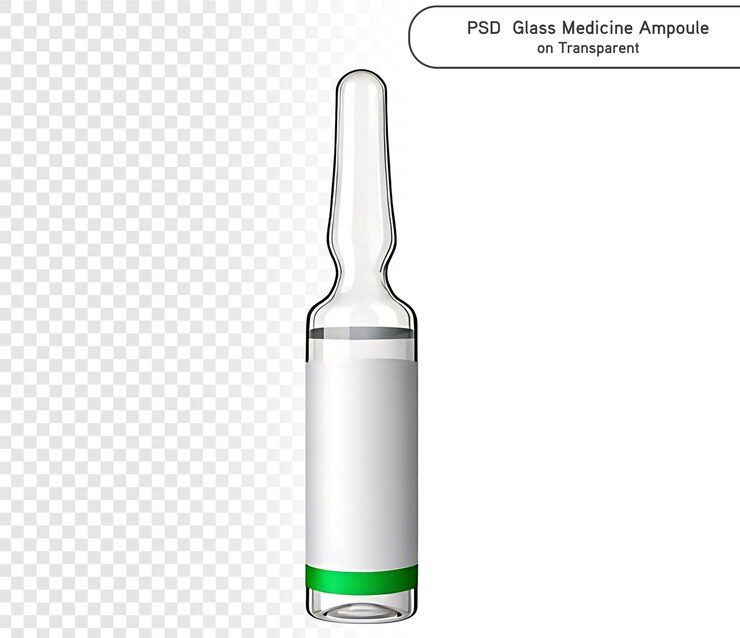 PSD ampoule de médecine en verre png sur fond transparent