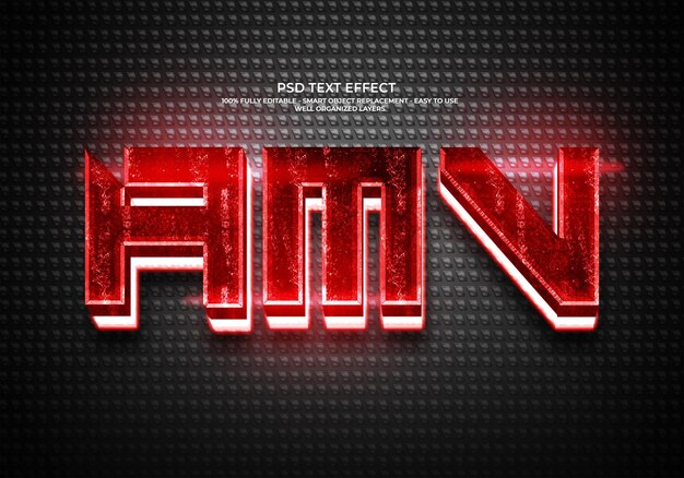AMV - Roter 3D-Text-Effekt