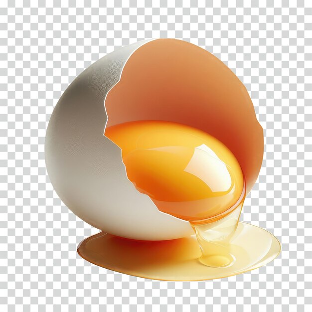 PSD an opened egg transparent background