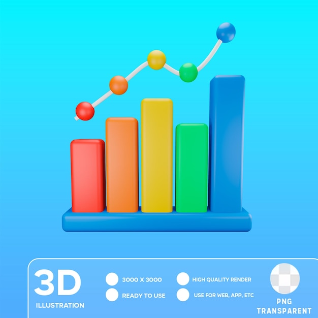 PSD análise psd 3d ilustração