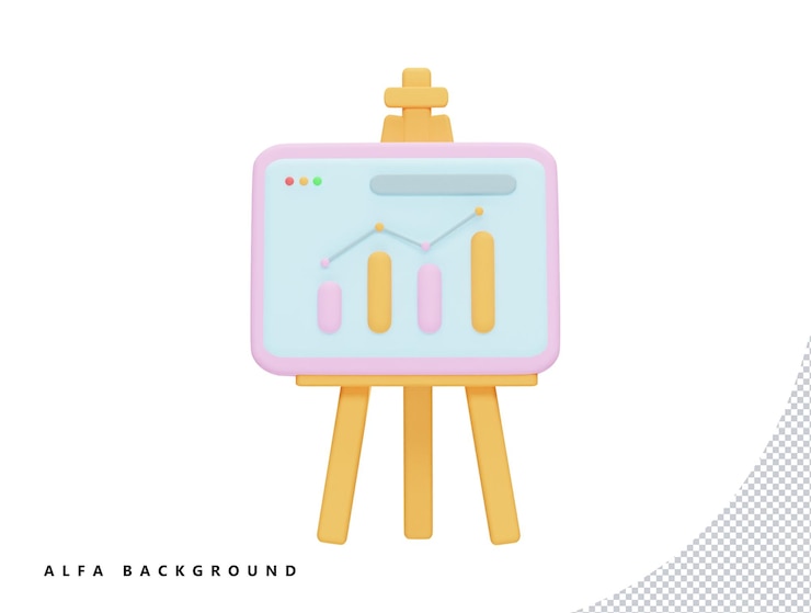 PSD análisis de concepto de datos con estilo minimalista de dibujos animados de icono de vector 3d