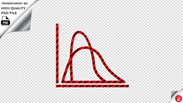 PSD análisis gráfico de informes estadísticas de comparación icono vectorial azulejos de rayas rojas psd transparente