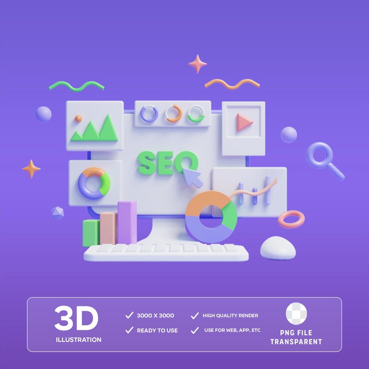 Análisis SEO de PSD y Ilustración en 3D