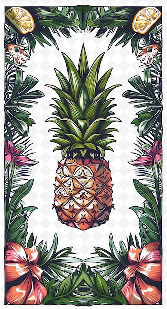 PSD un ananas avec un ananas dessus