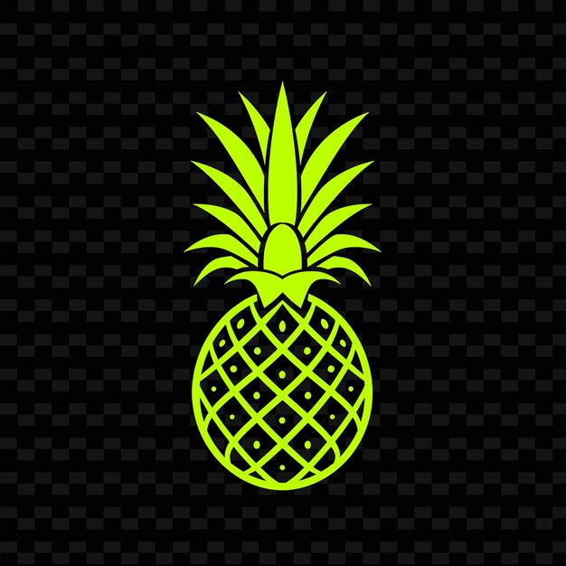 PSD ananas auf schwarzem hintergrund