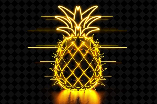 PSD un ananas avec une étoile jaune dessus