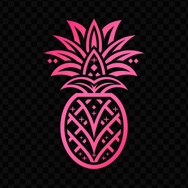 PSD ananas sur un fond noir