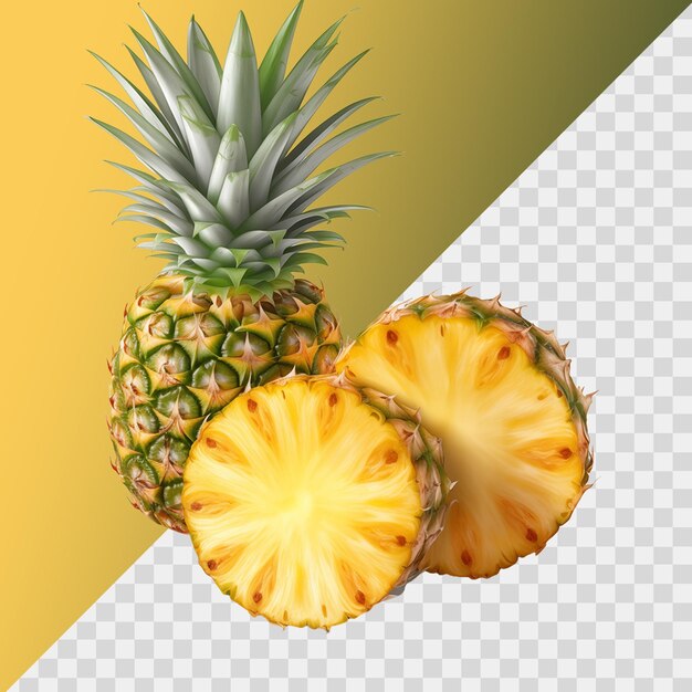 PSD ananas isolé sur un fond transparent