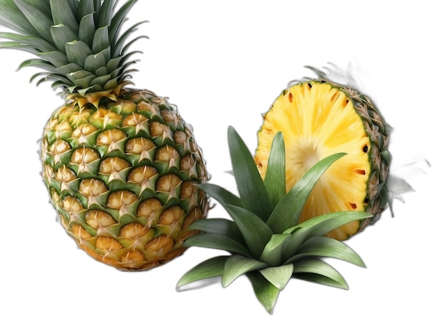 Ananas-PSD auf weißem Hintergrund