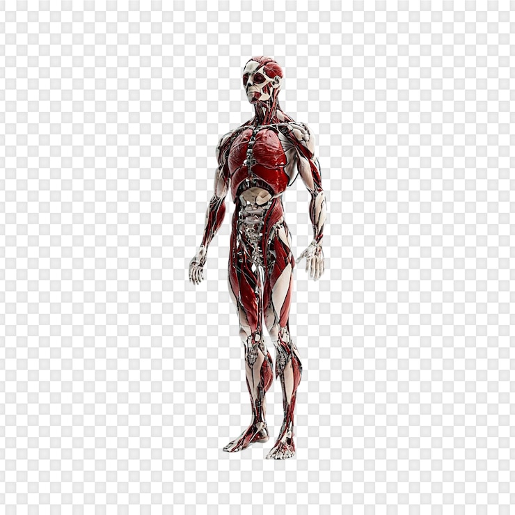PSD anatomia del sistema circolatorio umano isolata su uno sfondo trasparente