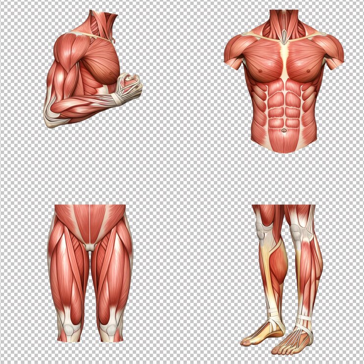PSD anatomia muscular masculina