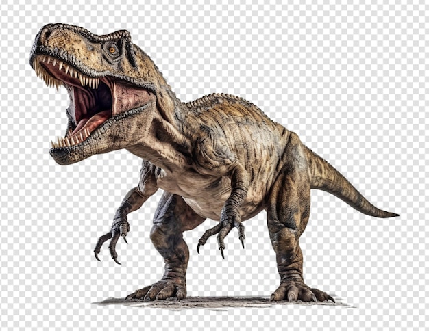 PSD ancien dinosaure t-rex avec une expression rugissante