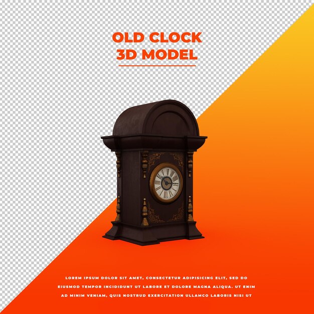 Ancienne Horloge Modèle Isolé 3d