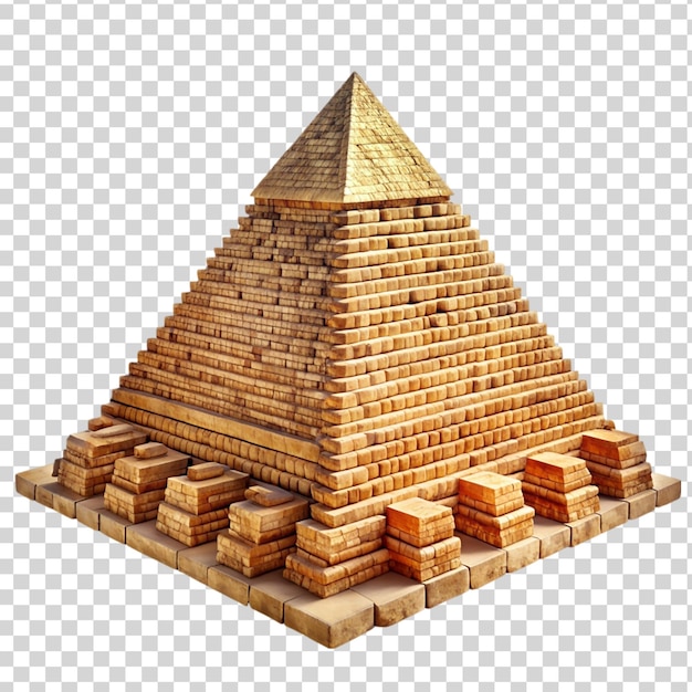 L'ancienne Pyramide égyptienne Isolée Sur Un Fond Transparent