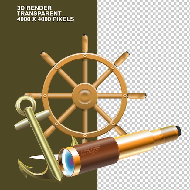 ancla amarilla y gris y rueda de barco rueda de buque rueda de dirección ancla logotipo de los marineros