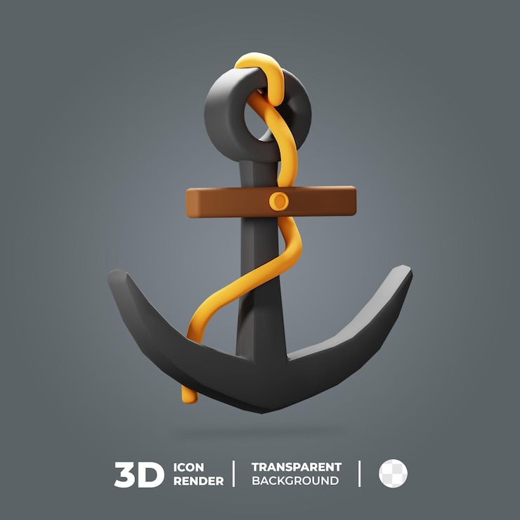 PSD âncora de ícone 3d