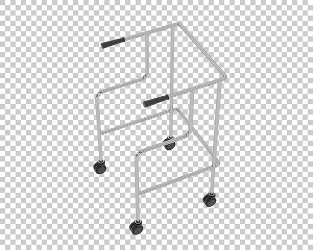 PSD andador do hospital na ilustração de renderização 3d de fundo transparente