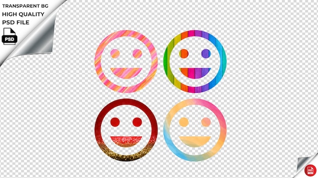PSD android happy colorful icon pack psd transparente (incluido en el juego)