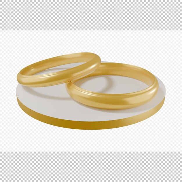 PSD anéis de casamento de ouro