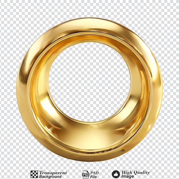PSD anel de casamento dourado isolado em fundo transparente