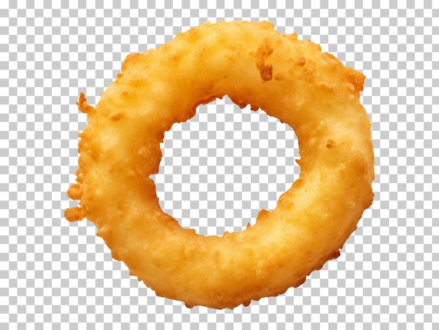 PSD anel de cebola frita isolado em fundo transparente png psd