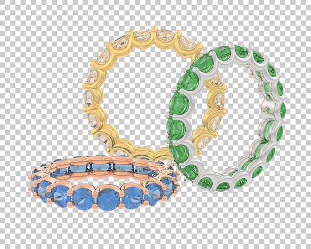 PSD anel de ouro na ilustração de renderização 3d de fundo transparente