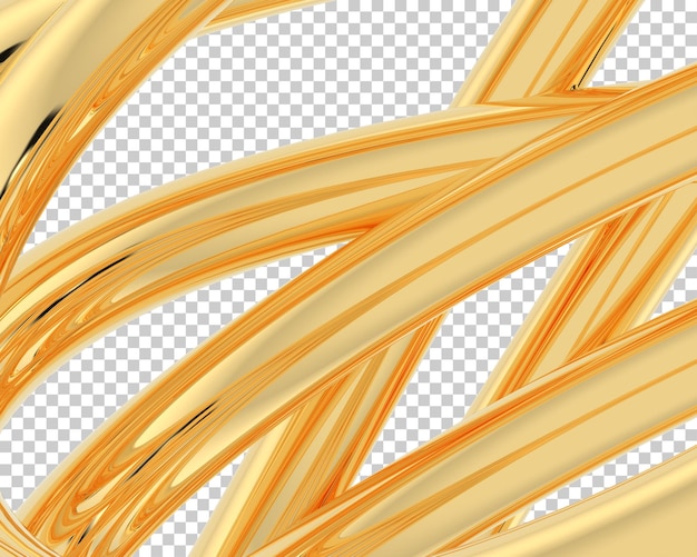 Anello d'oro su sfondo trasparente 3d rendering illustrazione