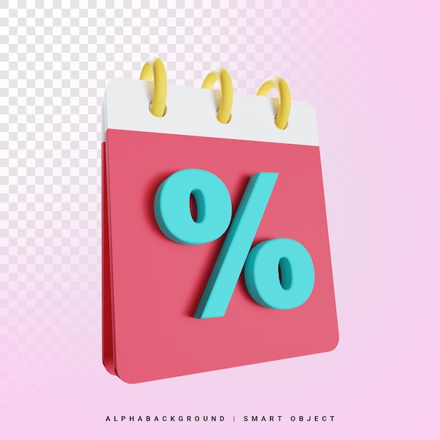 Angebot tag 3d-symbol illustration