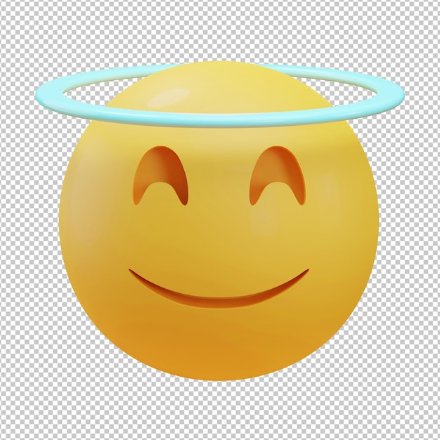 angelo emoji illustrazione 3d