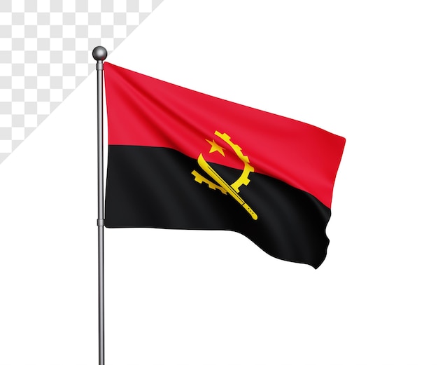 Angola-Flagge 3D-Illustration