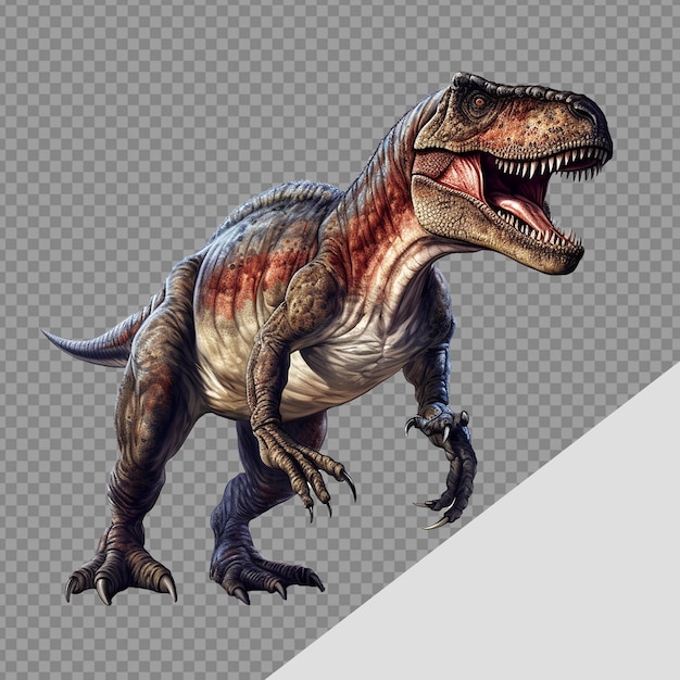 PSD angry tyrannosaurus rex png isoliert auf durchsichtigem hintergrund