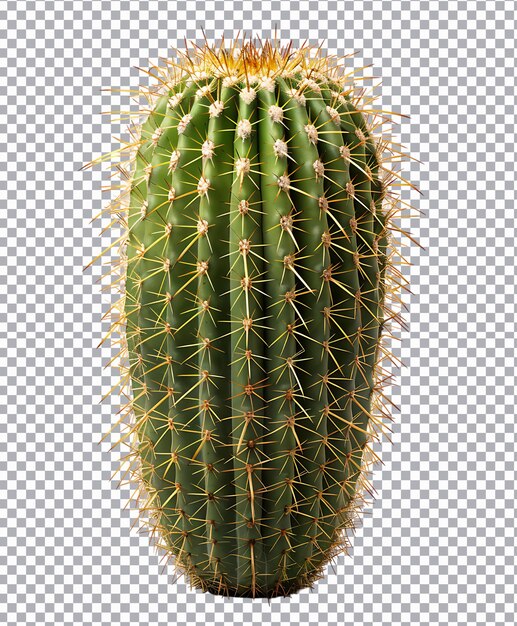 Ángulo frontal de cactus png aislado en un fondo transparente