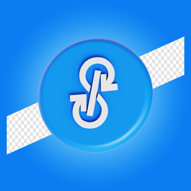 Anhelar cryptocurrency símbolo logo 3d ilustración