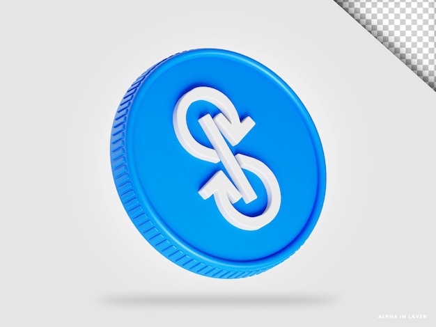Anhelar finanzas yfi cryptocurrency moneda 3d renderizado aislado