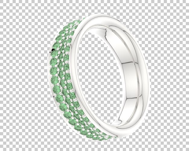Anillo de adoquín de esmeralda