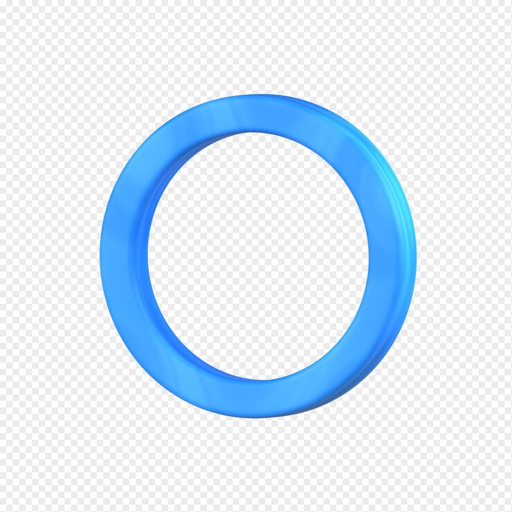 PSD anillo de círculo 3d icono básico con color de gradiente abstracto