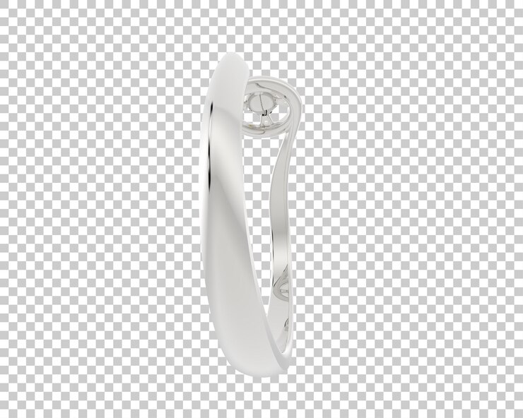 PSD anillo de compromiso aislado en el fondo ilustración de renderización 3d